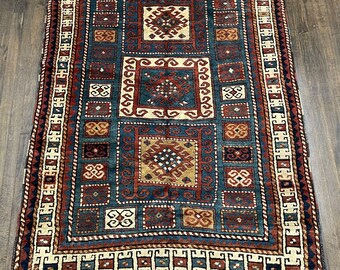 Antiker weißer Kazak um 1900 130x160 mm