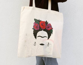 Borse di tela di cotone Tote Bag riutilizzabile della spesa della spesa borse di stoffa alla moda del fiore per lartigianato Happy