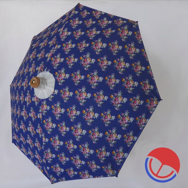 Ombrelle Imprimée Coton à fleurs / French Sun Umbrella (Parasol)