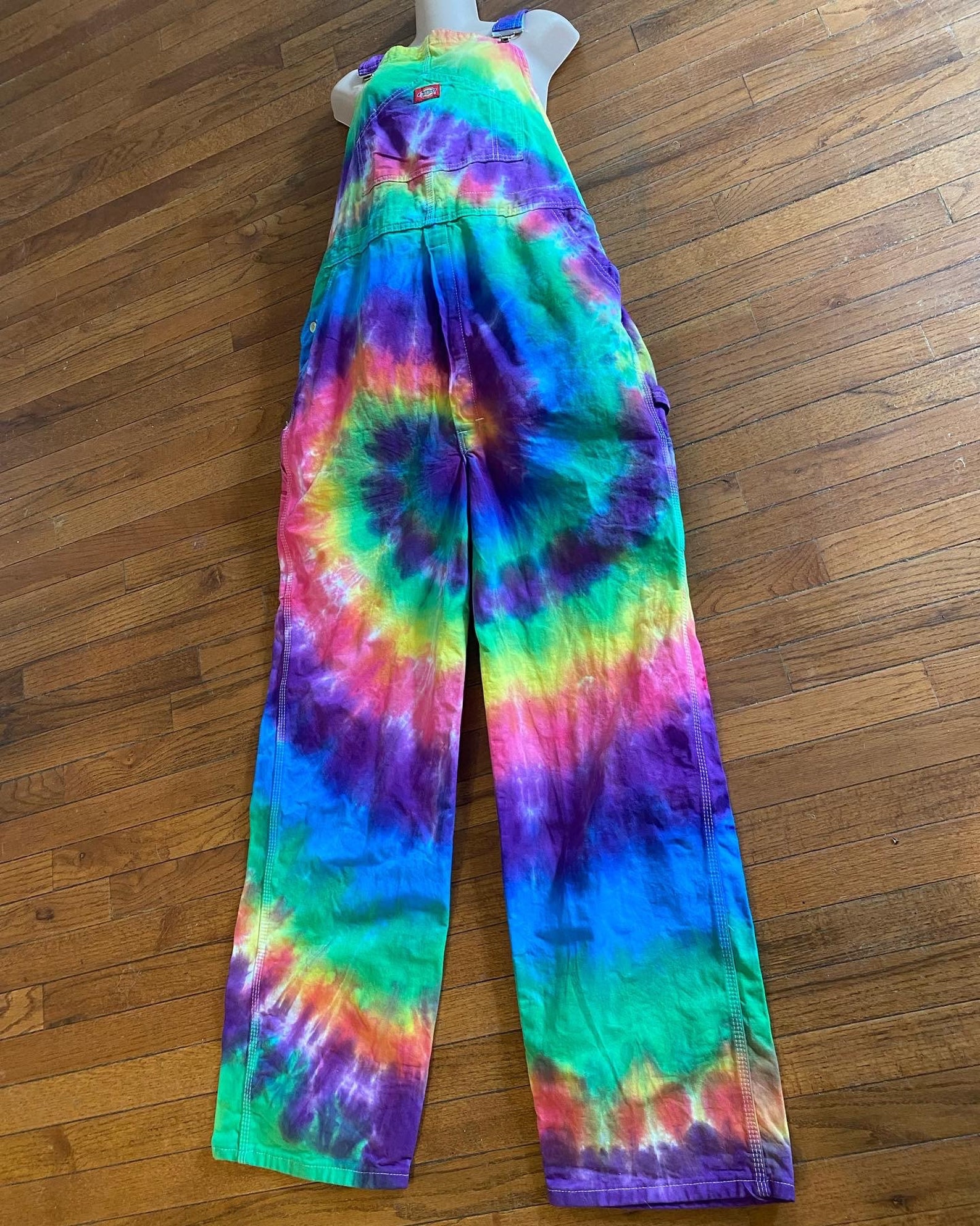 Noogadyed Custom Made Tie Dye Overalls Etsy