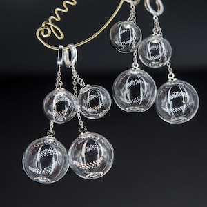 Bubbles, sphere shape, Mouth blown glass earrings, Orb earrings, bubble glass jewelry, soap bubble jewelry, Minimalist Glass bubble earrings