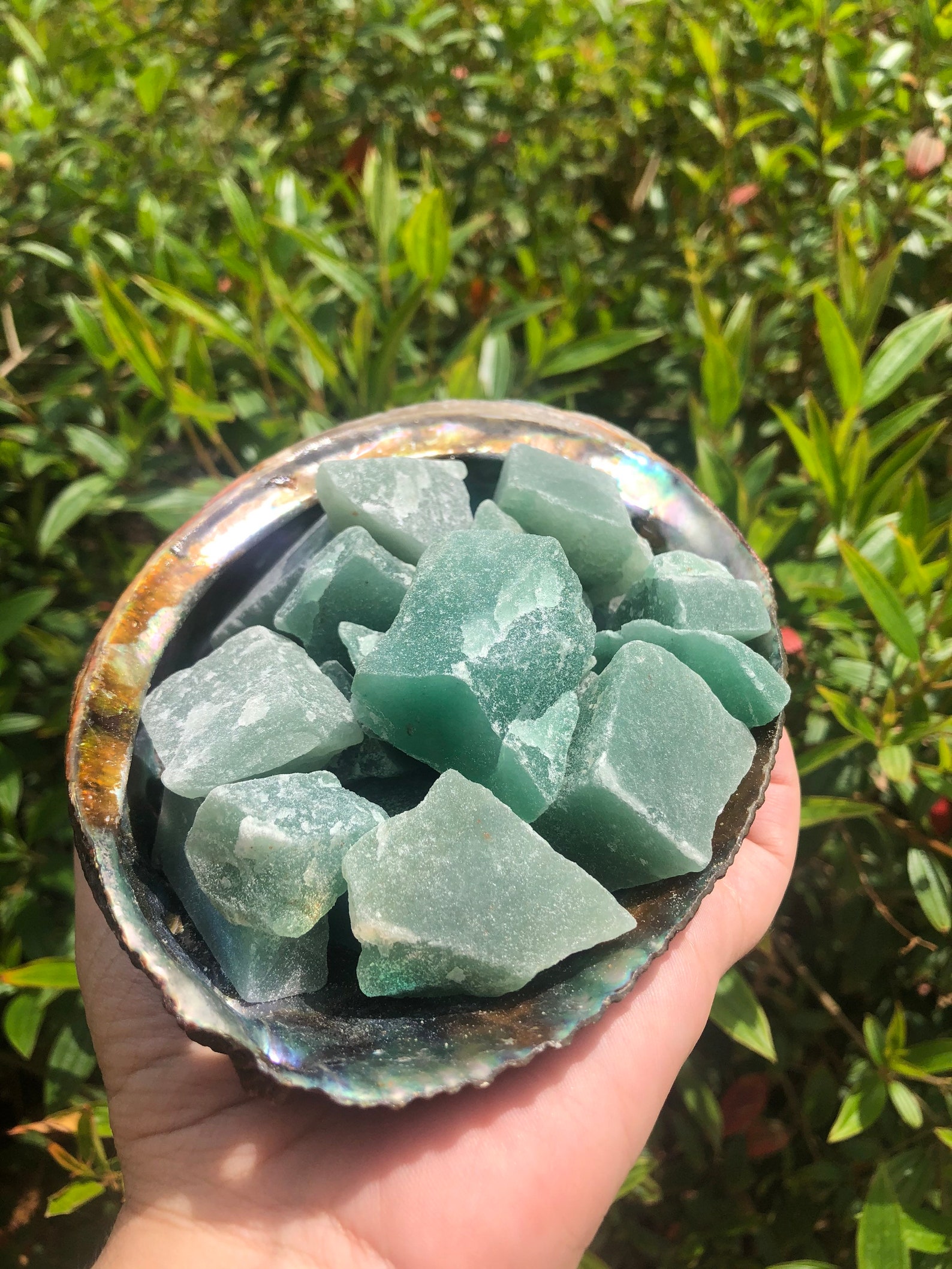 Raw Green Aventurine Crystal 1 Sage 3 Palo Santo Sticks Etsy