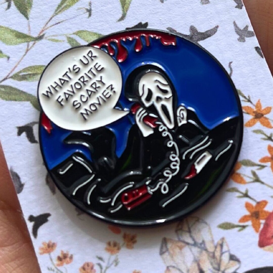 Ghost Face Backpack Pin Horror Movie Lapel Pin Whats Your Favorite ...