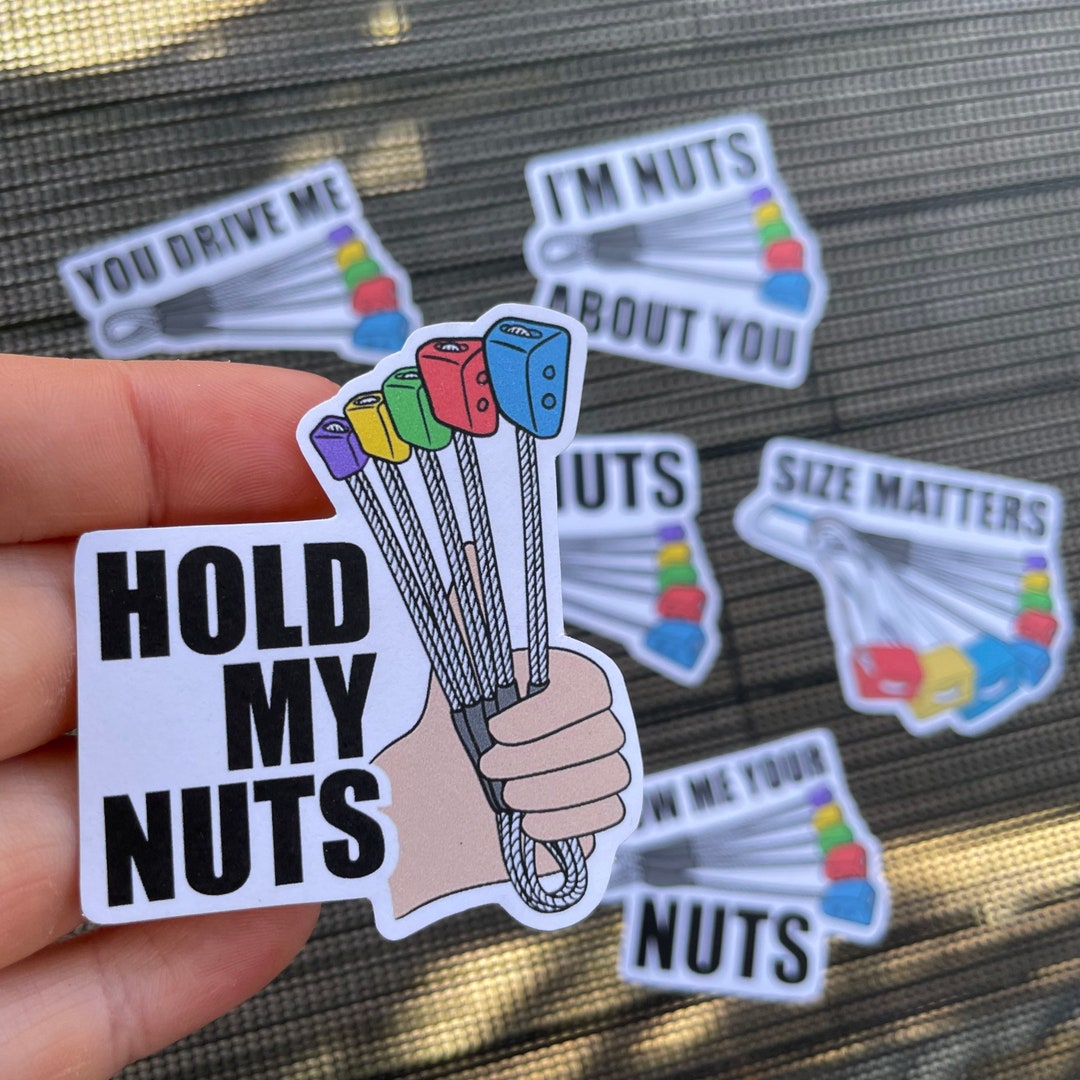 Trad Climbing Nuts Stickers Pick Your Own Climb Climber Gift Birthday
