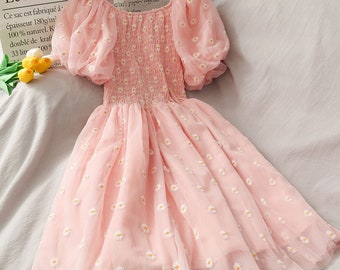 Pink Daisy Dress | Etsy