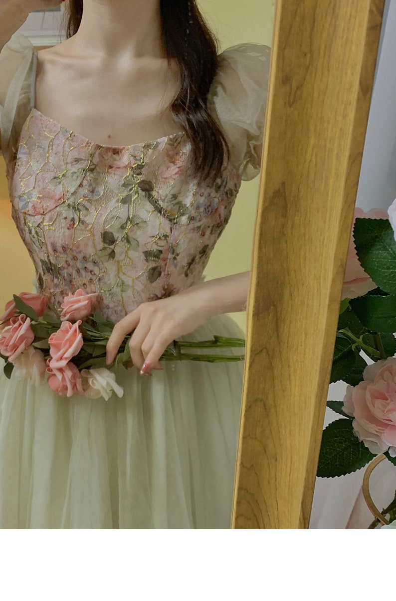 French Vintage Floral Fairy Dress