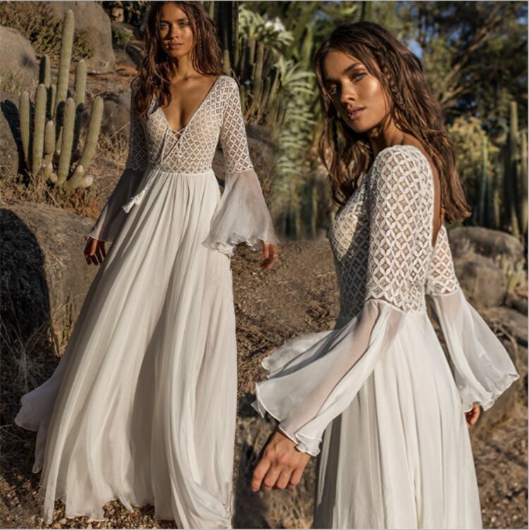 Long Chiffon Dress - Etsy