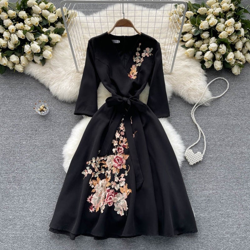 labubu dress Cute Doll Outfit Accessories Classic Set for 17CM V2 Mini Ruffle cascade chiffon maxi sc_5119 Color:Champagne as Pictures