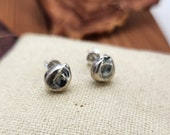 Sterling Silver Corn Kernel Stud Earrings |  Maiz Seed Stud Earrings