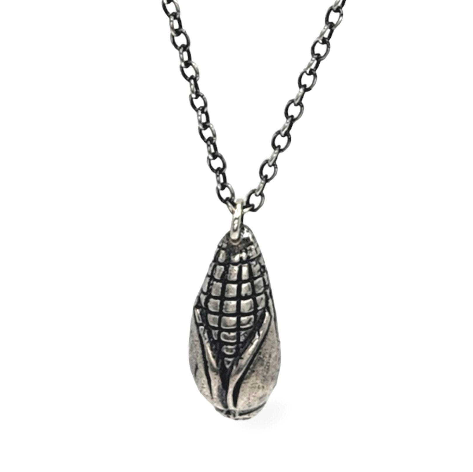 ネックレス・ペンダント EOU STUDIO silver corn necklace Sterling Silver Corn Necklace | Handmade Sand Casted Corn