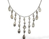 Three Sisters Sterling Silver Chandelier  Necklace | Corn Kernels | Beans | Pumpkin Seeds