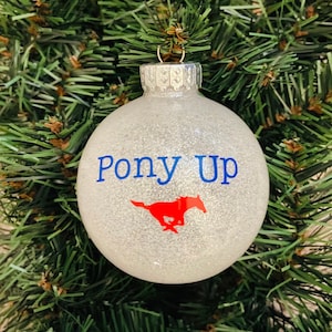 College Glitter Christmas Ornaments