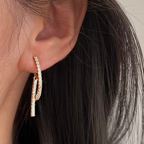 Clip on Earrings Gold/silver Hoop Minimalism New Pain Free Etsy