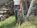 Made In Hawaii Rayon Capri Pants: Floral, perfect for luau, vacation and casual wear