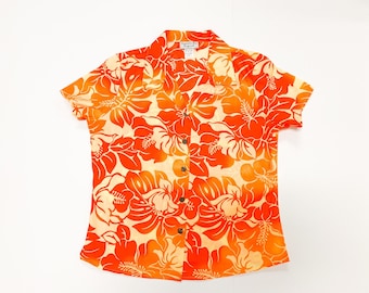 Women’s Hawaiian Campshirt - Made in Hawaii, Sunny Floral