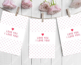 Printable Card,printable Love You Card,love Digital Card, Instant ...