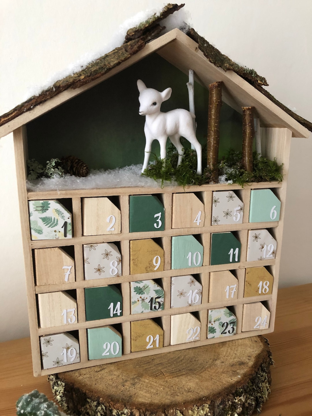 Perpetual Wooden Advent Calendar Christmas Decoration Etsy Perpetual Wooden Advent Calendar Christmas Decoration Etsy