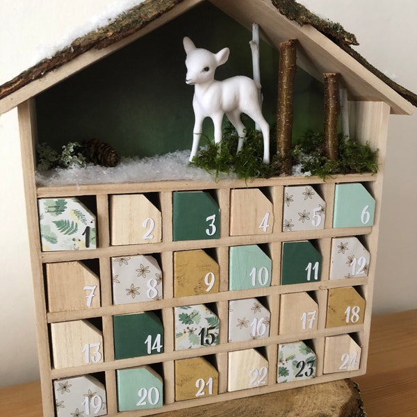 Calendrier de l'avent bois perpétuel - Décoration de Noël