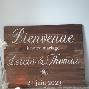 Panneau Bienvenue bois Mariage, Baptême, anniversaire, babyshower Décoration mariage Mariage Champêtre image 8