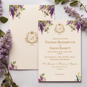 Modèle de toile bridgerton MODIFIABLE, invitation, mariage, événement, dénonciation de dame, victorien régence vintage, papeterie bricolage personnalisée