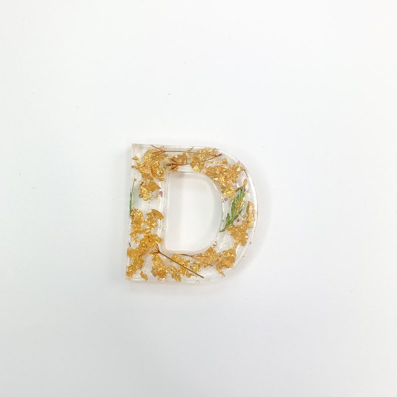 Gold Foil Letter Keychain