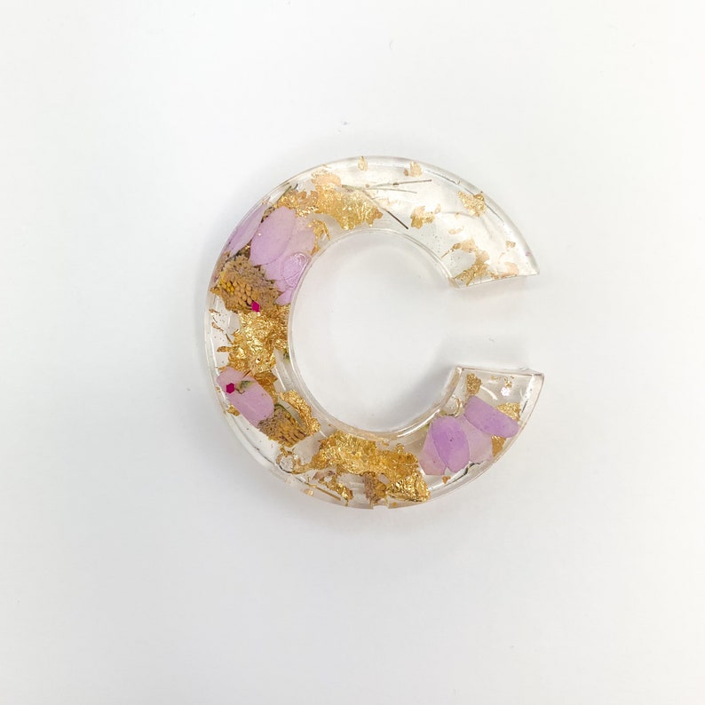 Gold Foil Letter Keychain