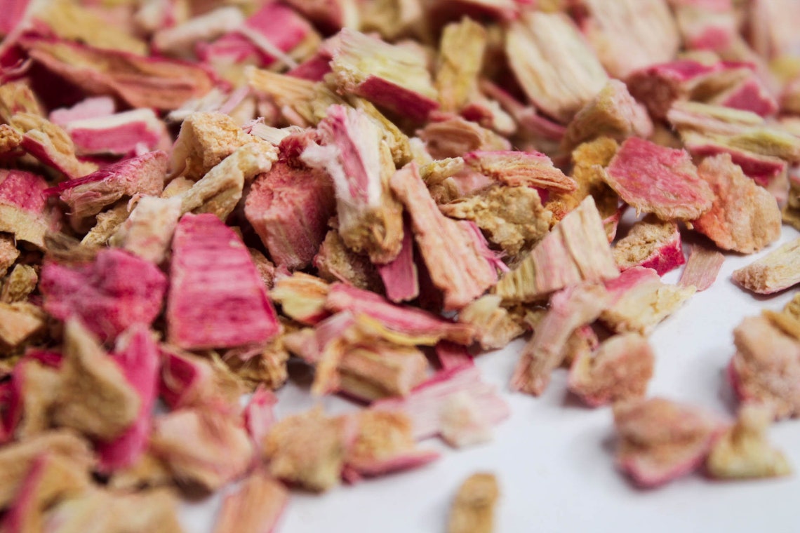Freeze Dried Rhubarb Pieces 100g Etsy