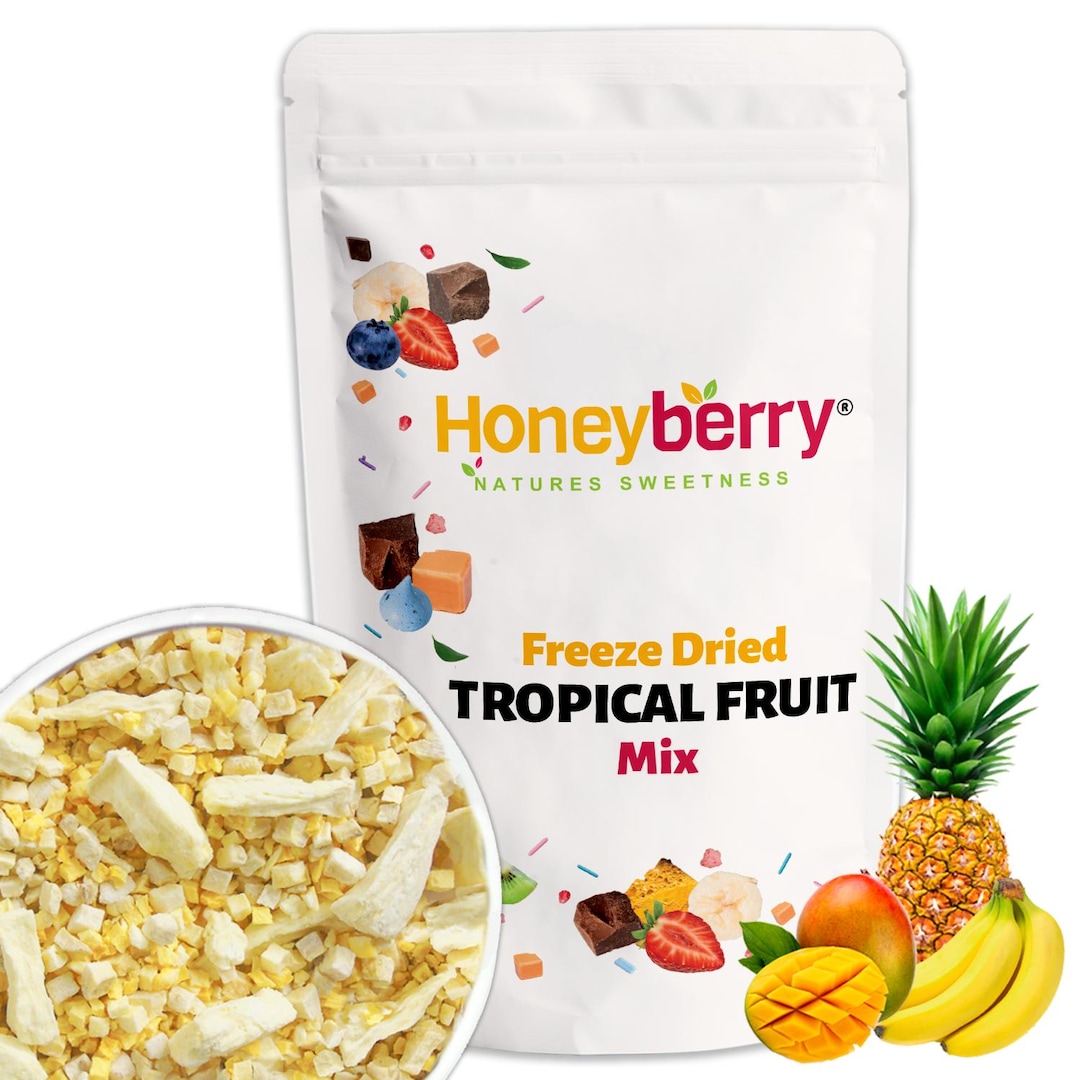 Freeze Dried Tropical Fruit Mix 100g | Vegan, Sugar-free, Banana Mango ...