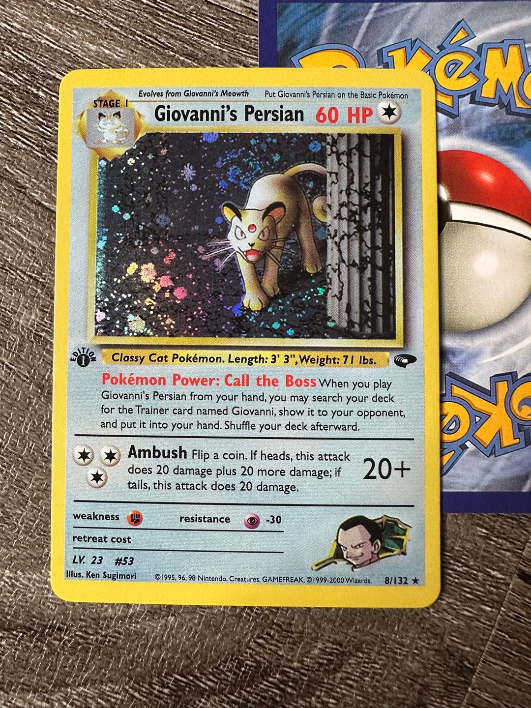 Giovannis Persian Holo Rare Pokémon Proxy Card Etsy