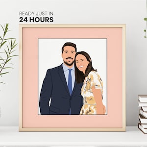 Couple Portrait, Digital Portrait, Portrait From Photo, Family Portrait