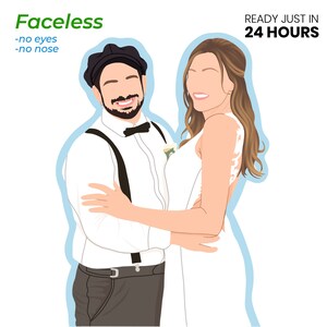 Faceless Portrait, Digital Illustration, Custom Portrait, Digital Portrait, Digital Prints, Portrait From Photo, Couple Portrait