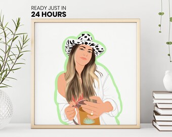 Personalized Portrait From Photo: Custom Digital Art (Digital Print)