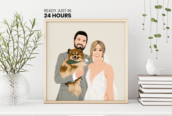 Digital Portrait, Christmas Gift, Custom Portrait, Gift For Him, Gift For Her