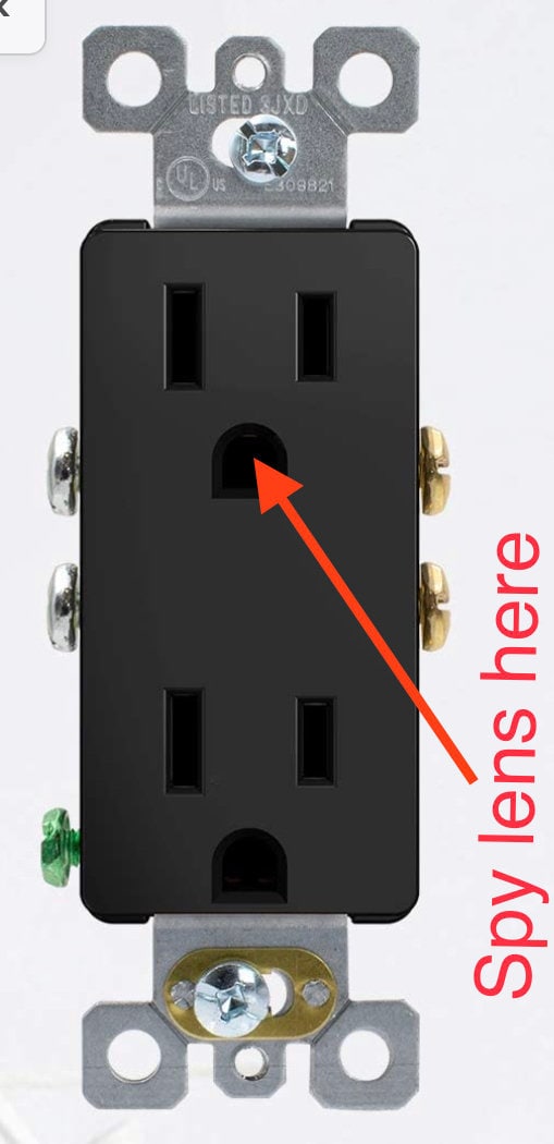 Spy Hidden Camera AC Wall Outlet Black 4K WiFi Full HD Wall AC Etsy