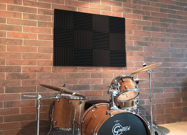 FREE Shipping Acoustic Foam Panels 2 X 12 X 12 Fireproof Soundproof Studio Wall Padding 12 Pack
