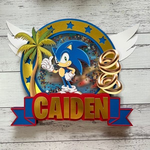Sonic Cake Topper | Sonic Cake Decorations | Sonic birthday | Sonic Party | Sonic Cupcake toppers | Sonic birthday invitation