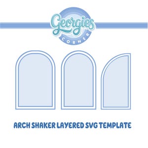 Arch Shaker SVG Files | 3D Cake Topper SVG | Boho Arch Template