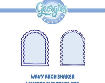 Wavy Arch Shaker SVG File | Shaker Cake Topper SVG | Arch Shaker | Cricut svg | SVG Files