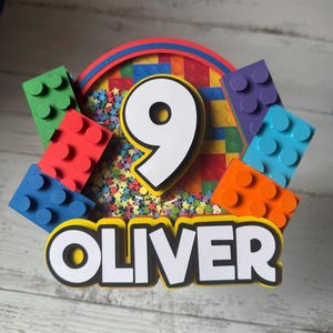 Lego Cake Topper | Lego Cake | Lego birthday | Lego Cake Decorations | Lego Party | Lego Decorations | Lego Birthday Cake afbeelding 10