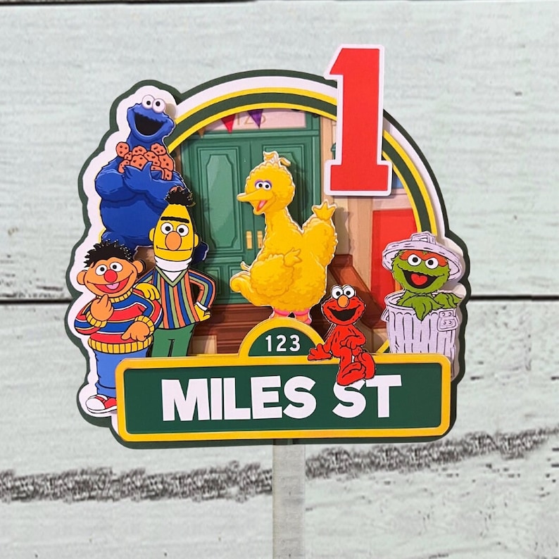 Sesame Street Cake Topper | Sesame Street Cake | Sesame Street birthday | Sesame Street Cake Decorations | Sesame Street Party | Elmo cake image 4