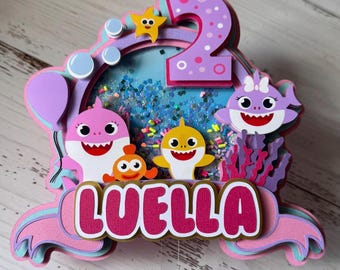 Baby Shark Cake Topper | Baby Shark Cake | Baby Shark birthday | Baby shark party | Baby shark cake decorations |  baby shark png