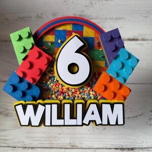 Lego Cake Topper | Lego Cake | Lego birthday | Lego Cake Decorations | Lego Party | Lego Decorations | Lego Birthday Cake afbeelding 7