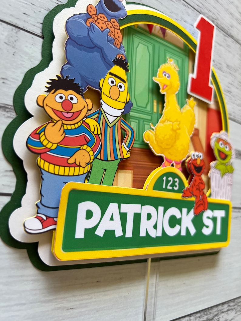 Sesame Street Cake Topper | Sesame Street Cake | Sesame Street birthday | Sesame Street Cake Decorations | Sesame Street Party | Elmo cake image 5