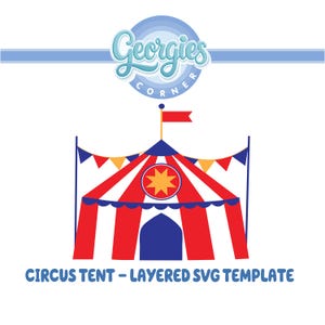 Carpa de circo SVG / Circo svg / Adorno para tarta SVG / Archivos Cricut / Cricut svg / Archivos SVG / circo png / carpa de circo png