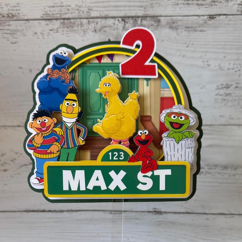 Sesame Street Cake Topper | Sesame Street Cake | Sesame Street birthday | Sesame Street Cake Decorations | Sesame Street Party | Elmo cake image 10