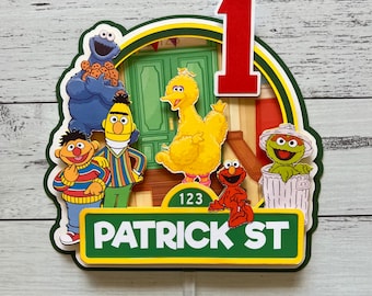 Sesame Street Cake Topper | Sesame Street Cake | Sesame Street birthday | Sesame Street Cake Decorations | Sesame Street Party | Elmo cake