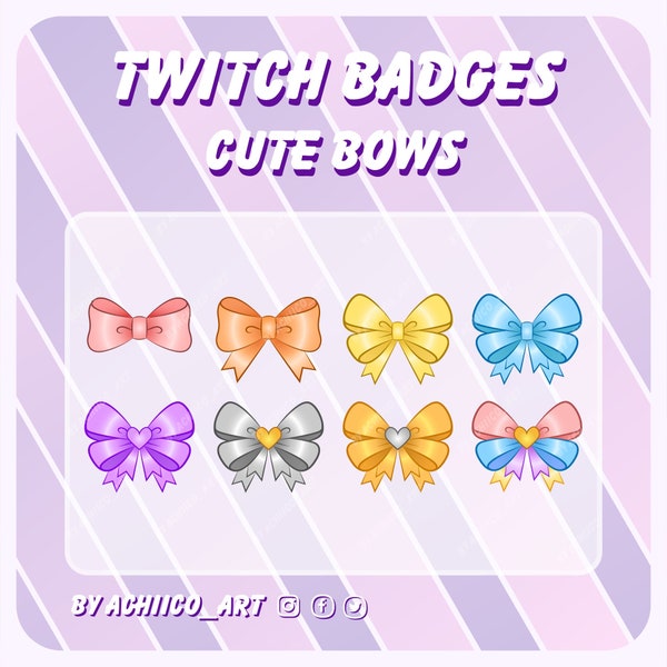 Badges twitch / Bows / cute and colorful