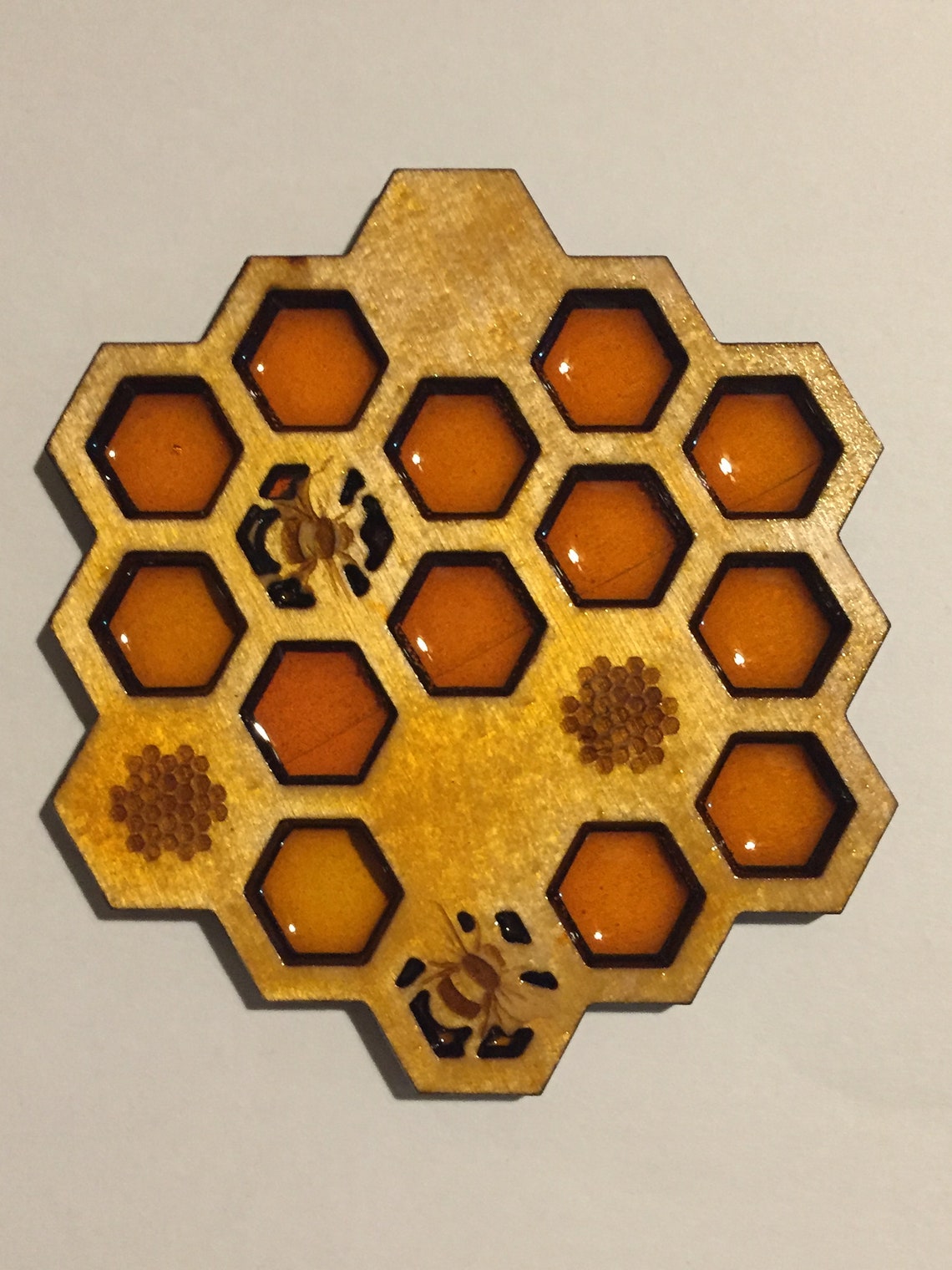 Bee Handmade Coaster Set of 4 Etsy