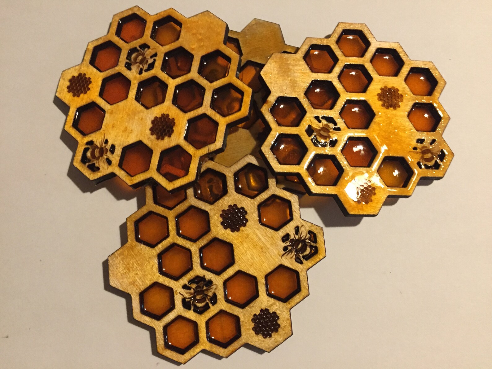 Bee Handmade Coaster Set of 4 Etsy