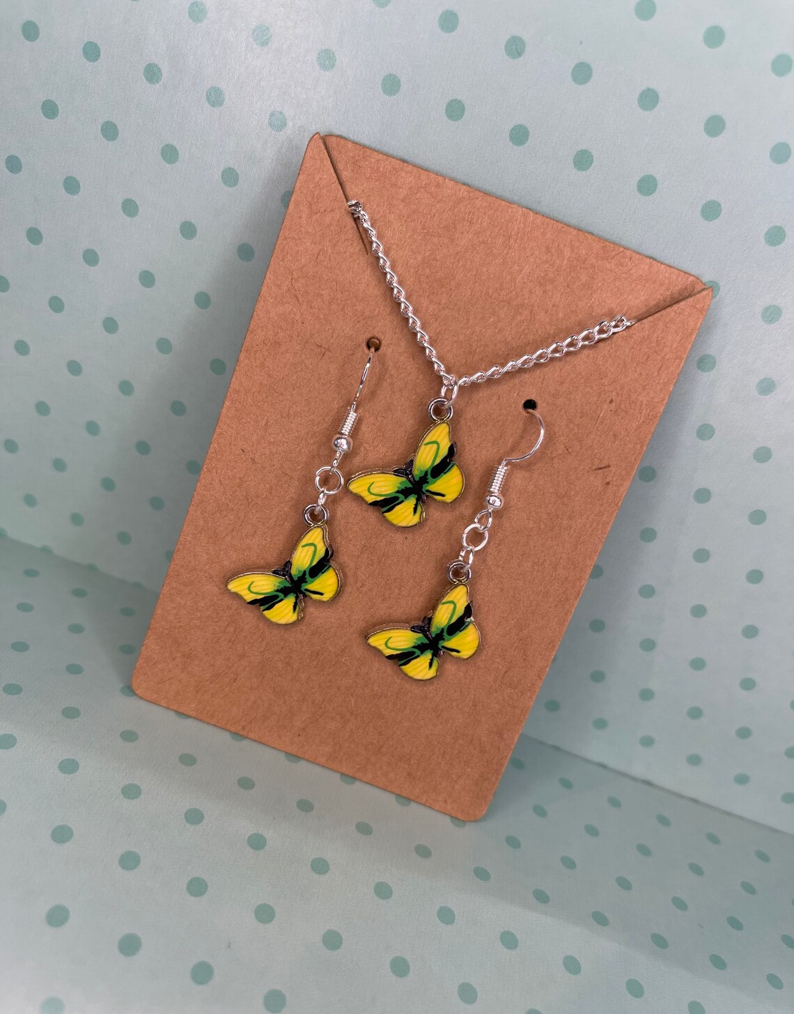 Butterfly Jewellery Set Etsy